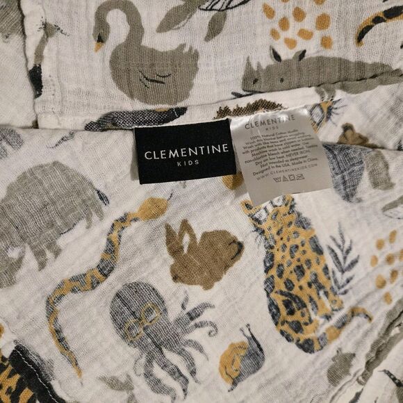 Clementine Kids Baby Muslin Swaddle Cotton Animals Zoology Blanket Zoo Animals - Picture 9 of 10